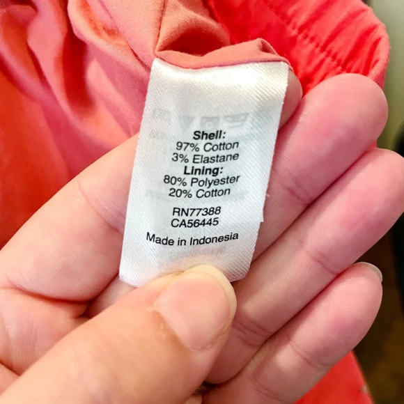 J. Crew Factory plus size knee length tiered ruffled cotton skirt SZ 16 pink - Picture 9 of 10